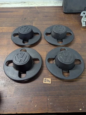 VW Golf MK1 MK2 MK3 Corrado Scirocco Jetta Steel Wheel Hub Caps 4x Set Used OEM - Image 1 of 4
