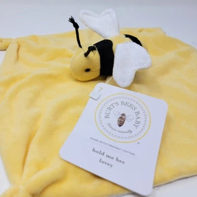 NUEVO CON ETIQUETAS Burt's Bees Baby Amarillo Hold Me Bee Lovey Algodón Orgánico Manta de Seguridad  Foto 1 de 4