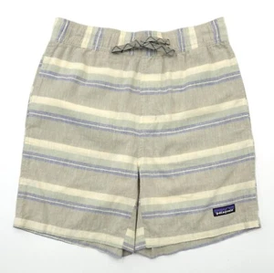 Pantalones Cortos Patagonia Para Hombre S Rayas Cáñamo/Algodón Orgánico Bolsas Naturals Nuevos con Etiquetas - Imagen 1 de 9