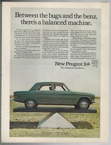 Peugeot 304 1971 anuncio, techo rígido 4 puertas, anuncio impreso Peugeot - Imagen 1 de 3