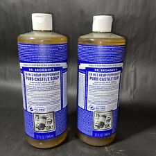 2 Pack! Dr. Bronner's Pure Castile Liquid Soap 32oz - Peppermint R14A