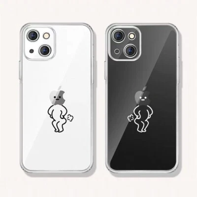 Funny Cartoon Line Art Couple Phone Case For iphone 11 12 13 Pro Max XR 6s 7 8+ - Image 1 of 4