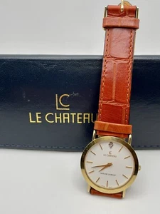 LE CHATEAU GENUINE DIAMOND JAPAN MOV’T DRESS WATCH - Picture 1 of 9