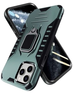 Schutzhülle iPhone 11 Pro Max, Ring Kickstand Design, Sturzgeprüft Grün - Bild 1 von 5