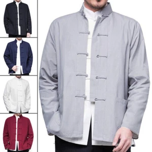 Traditioneller chinesischer Tang Anzug Mantel Jacke Flügel Chun Kung Fu Tai Chi Uniform für Männer - Bild 1 von 22