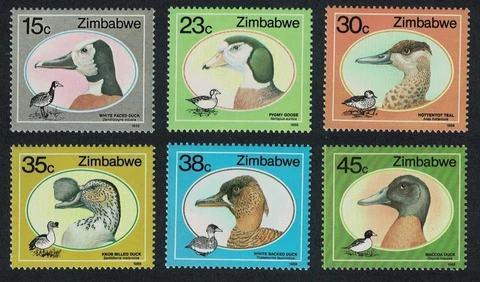 Zimbabwe Wild Ducks and Geese Birds 6v 1988 MNH SG#740-745 CV£6.35 Cover