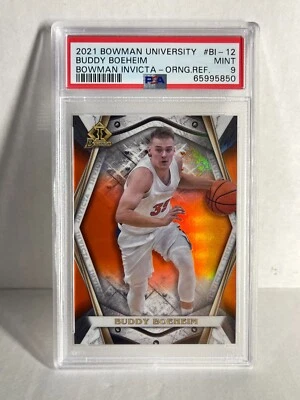 2021-22 University CHROME RC Invicta Refractor Orange Buddy Boeheim /25 PSA 9 - Image 1 of 2