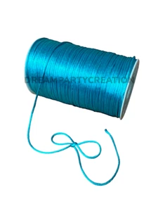 TURQUOISE Rat tail 2MM Satin Cord Chinese Knot Jewelry DIY Braid Choose Length - Picture 1 of 1