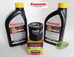 KAWASAKI OEM ENGINE OIL CHANGE KIT, (2) OIL SAE 30 & (1) OIL FILTER 49065-0734 - Picture 1 of 1