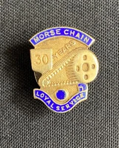 MORSE CHAIN 30 YEAR LOYAL SERVICE POWER TRANSMISSION ENAMEL LAPEL PIN BADGE - Picture 1 of 2