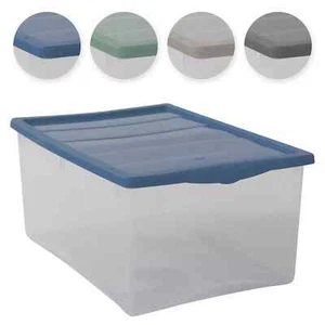 Contenitore Plastica Portaoggetti Multiuso per Vestiti Grande Basso 55×39×25h cm - Foto 1 di 6