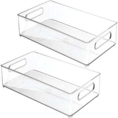 Aufbewahrungsbox Schubladenbox Organizer mDesign 2er Set transparent - Bild 1 von 4