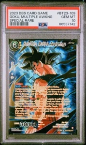 Dragonball PSA 10 SON GOKU, MULTIPLE AWAKENINGS BT23-109 SPECIAL R S.23 TOP - Bild 1 von 3