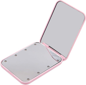 CENPEK Mini LED Pocket Mirror Small Cosmetic Mirror with Light Compact Foldable