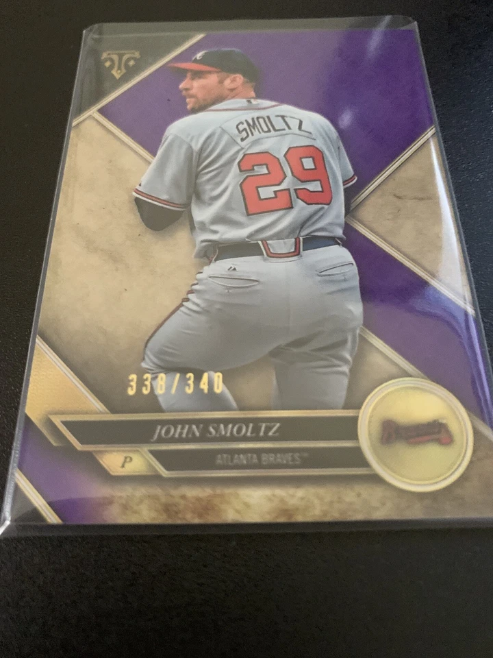 2017 Topps Triple Threads Amethyst #100 John Smoltz /340 Atlanta Braves HOF - Image 1 of 2