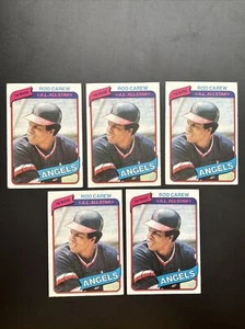 5x 1980 Topps Rod Carew #700 California Angels HOF - Picture 1 of 6
