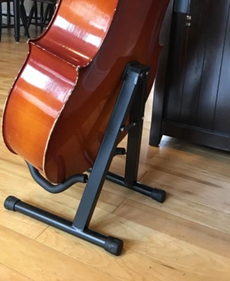 NEW Folding Cello Stand for 1/8-4/4 Cellos-Black - Image 1 of 4