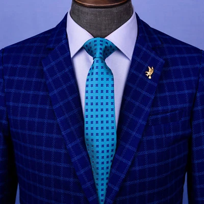 Corbata ajustada de moda de 3" con pétalos morados florales formales de negocios Foto 1 de 4