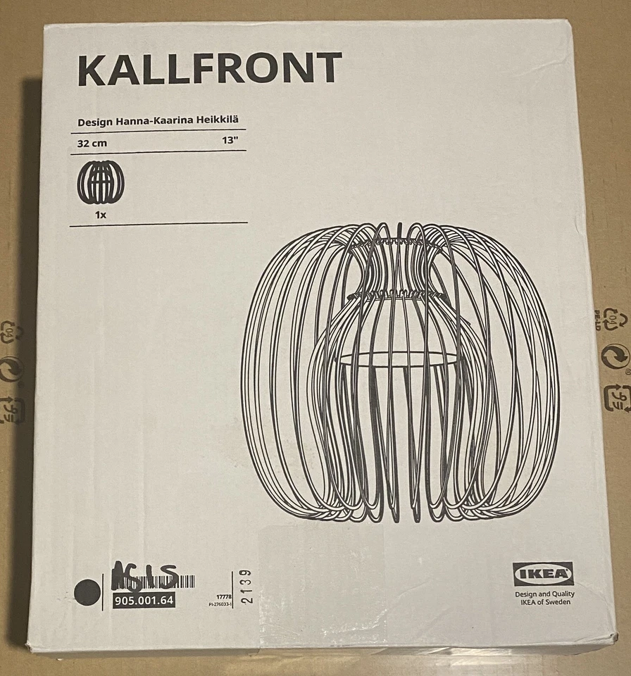 Ikea Kallfront 13" Pendant Metal Decor Black - Image 1 of 1