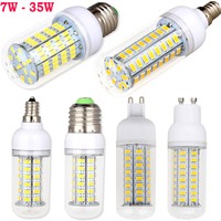 7W -35W Dimmable E26 E12 E27 E14 G9 GU10 LED Corn Bulb 5730SMD Light Lamp Bright