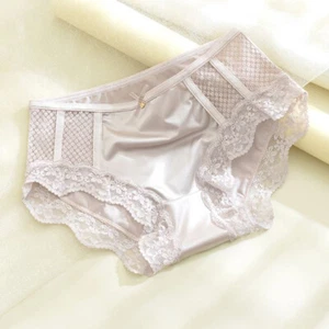 1/6 Pack Lot Womens Seamless Silky Satin Panties Briefs Underwear Lady Lingeries - Picture 1 of 20