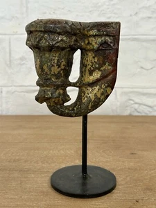 Vintage Indian Teak Wood Corbel on Stand – 80 Yrs Old Architectural Salvage Deco - Picture 1 of 4