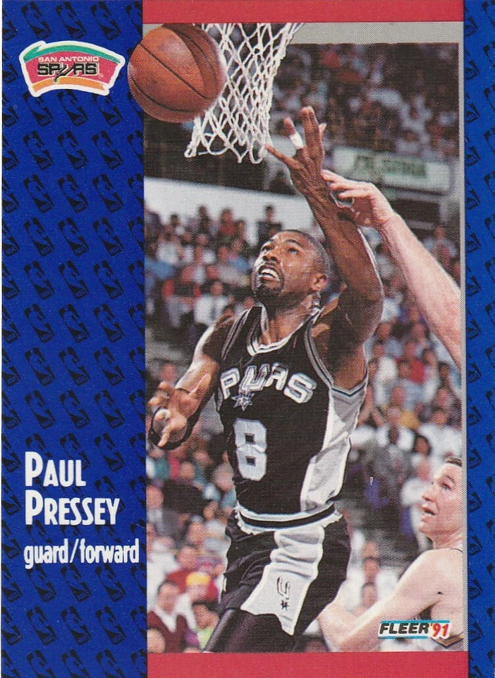 FREE SHIPPING-MINT-1991-92 Fleer Paul Pressey #186 SPURS - Image 1 of 1