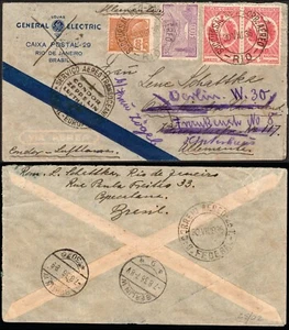 Brasil - Zeppelin - Yv 306Par.+A25 - 1936 - Sobre membrete "General Electric" - Imagen 1 de 1