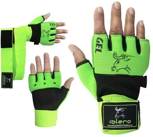 Evo Fitness Elasticated GEL Inner Gloves Boxing Bag Hand Wraps MMA Grappling UFC - Foto 1 di 10