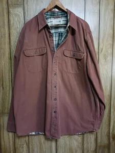 Vintage  LL Bean Canvas Flannel Lined Hurricane Shirt/Jacket Adult Size XL  - Picture 1 of 20