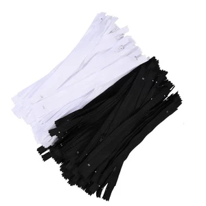 100 Pcs Nylon Coil Zipper Zippers Sewing Bulk Colorful Close End - Picture 1 of 12