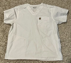 Carhartt Force V Neck Scrub Top Women's XL  Modern Fit Stretchy Top - Picture 1 of 6
