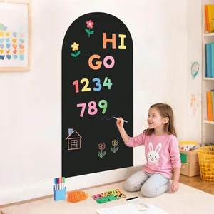 Adesivo Murale Magnetico per Bambini 39,3x17,5 Pollici Nero Adesivo Magnetico Arco... - Foto 1 di 7