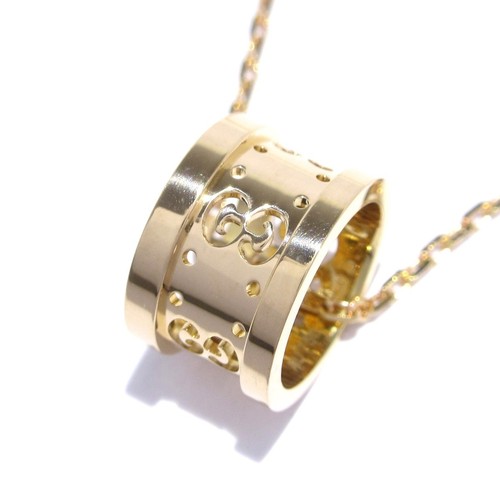 Autentica GUCCI Icon Twirl Collana in oro rosa 18 carati