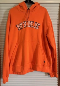 Vintage Y2K Nike Hoodie XL Orange Embroidered Longhorn Orange Sweatshirt - Picture 1 of 13
