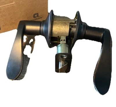 Schlage Matte Black Broadway Non Locking Door Lever Handle Passage Hall/Closet - Image 1 of 4