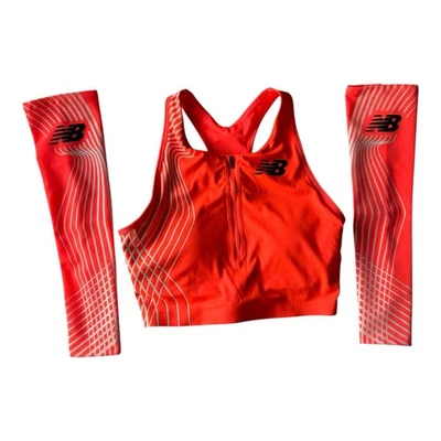 New Balance Pro Elite 2023 беговой трек Prodigy молнии укороченный + рукава оранжевый маленький - Изображение 1 из 4