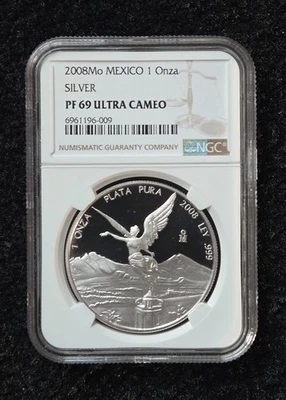 México 2008 1 oz plata prueba Libertad PF69 NGC Foto 1 de 2