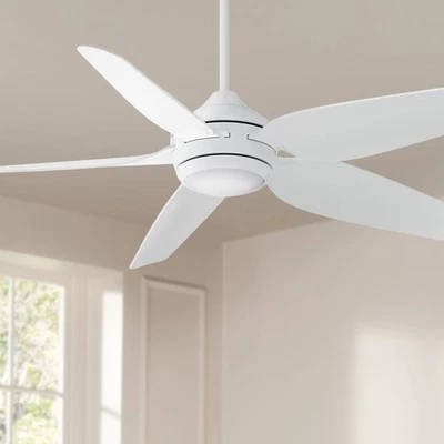 52" Casa Vieja Del Diego White LED Indoor/Outdoor Ceiling Fan - Image 1 of 4