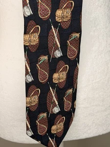 Vintage Angelköder Ruten Gatter Korb Neuheit Krawatte Repp LTD Big Tall - Bild 1 von 5