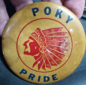 Poky Pride Pocatello High School Vintage Pin Button - Bild 1 von 8