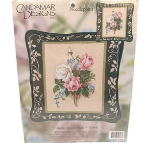 Candamar Designs Victorian Roses 14" x 14" KISSEN Nadelspitze Kit 30898 versiegelt - Bild 1 von 3