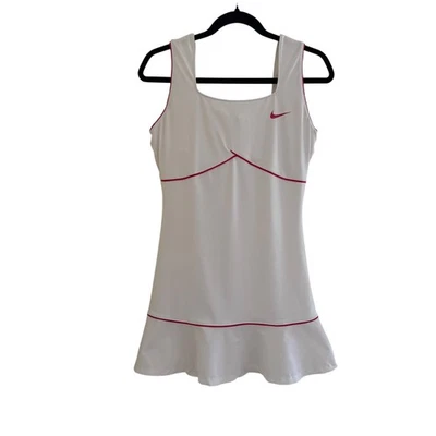 Nike Tennis Custom Athlete Tournament White & Pink Dress OS Foto 1 de 4