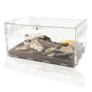 Reptile CageTransparent Enclosure Reptile Breeding BoxBreeding Box Terrarium Tan - Picture 1 of 7
