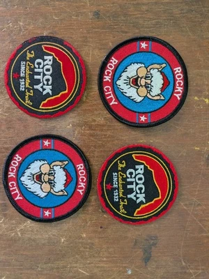 Rock City Souvenir Embroidered Patches Lot Of 4 Rocky Mascot Enchanted Trail - Image 1 of 4