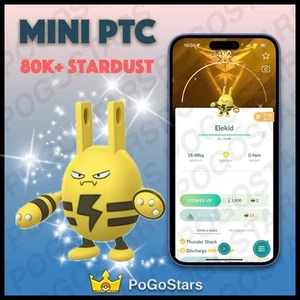 Pokémon PTC Go - Shiny Elekid Chispa Temática - 80K Stardust✨Fondo especial✨ - Imagen 1 de 1