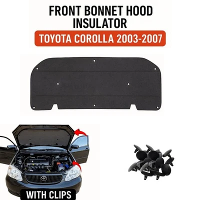 Hood Engine Sound Insulation Pad Heat Shield Car Mat For Toyota Corolla 2003-08 - Image 1 of 4