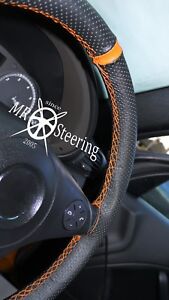 Für 04 + Mercedes SLK R171 Perforiert Leder Lenkrad Abdeckung + Orange Riemen