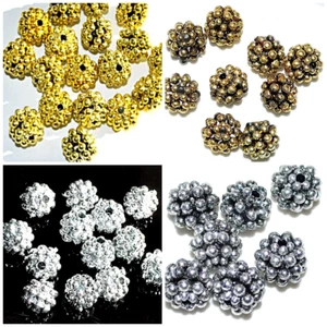 Cuentas acrílicas redondas metálicas doradas y plateadas de 10 mm de 10 mm hágalo usted mismo - Imagen 1 de 5