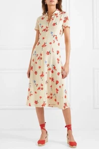 Reformation Sheila Georgette Floral Shirtdress in Chagall Size 8 Summer - Picture 1 of 22